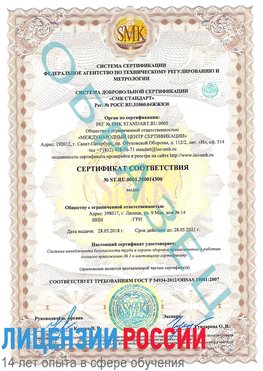Образец сертификата соответствия Елабуга Сертификат OHSAS 18001